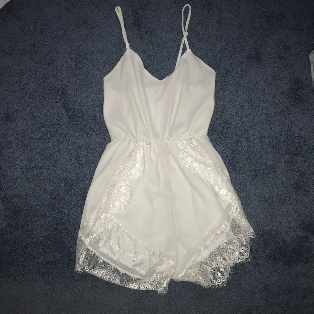 White lace romper